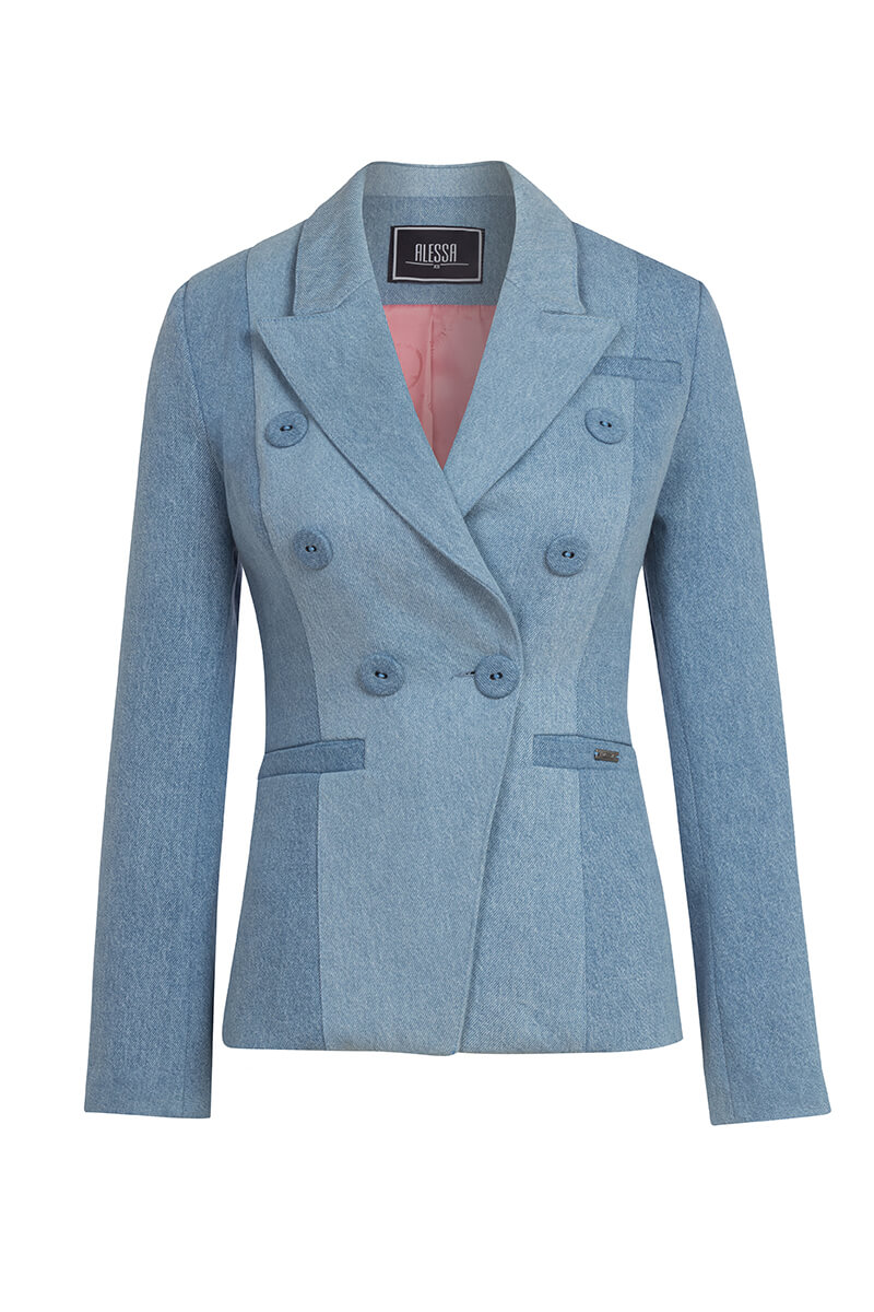 Take the Chance Denim Blazer - Imagine 32