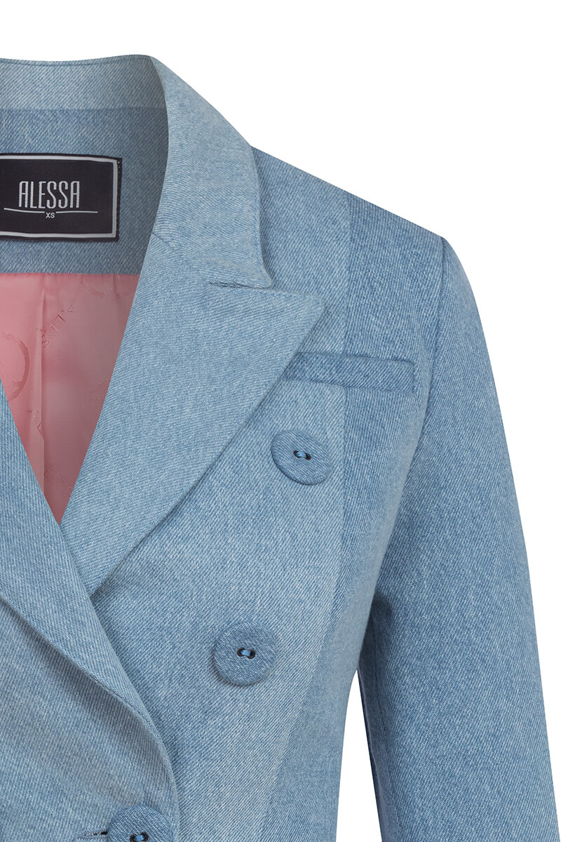 Take the Chance Denim Blazer - Imagine 28