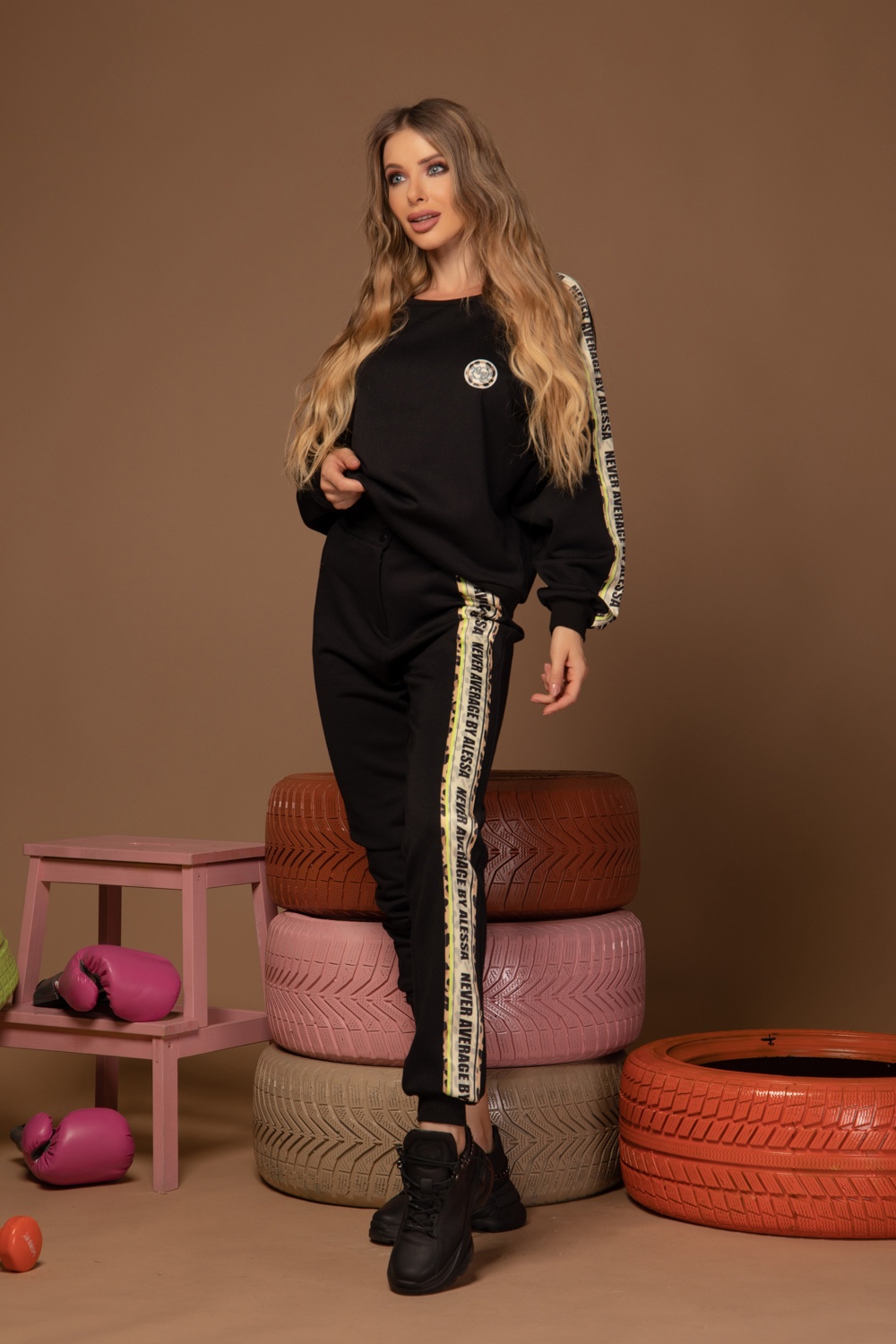 Restless Spirit Pantaloni sport - Negru - Imagine 10