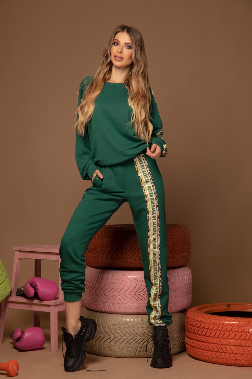 Restless Spirit Pantaloni sport - Verde - Imagine 12