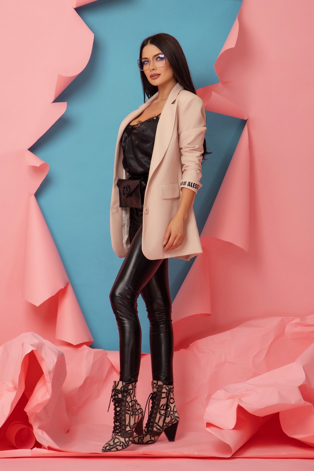 Charm You oversize Sacou - Nude - Imagine 9