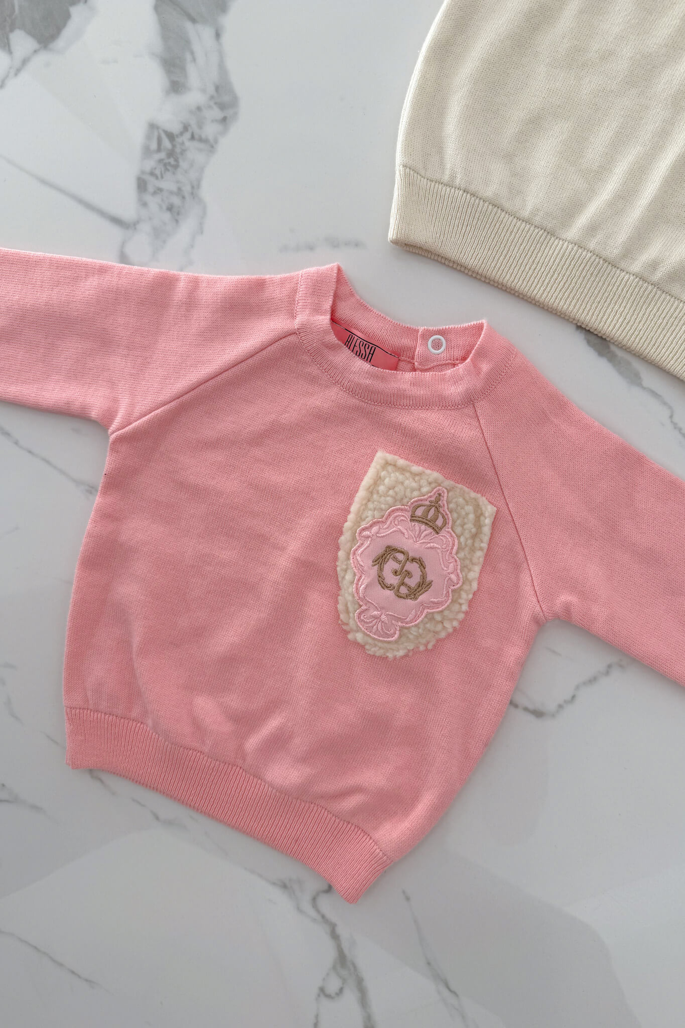 Luxury Classic Mini Pulover Tricotat - Pink - Imagine 8