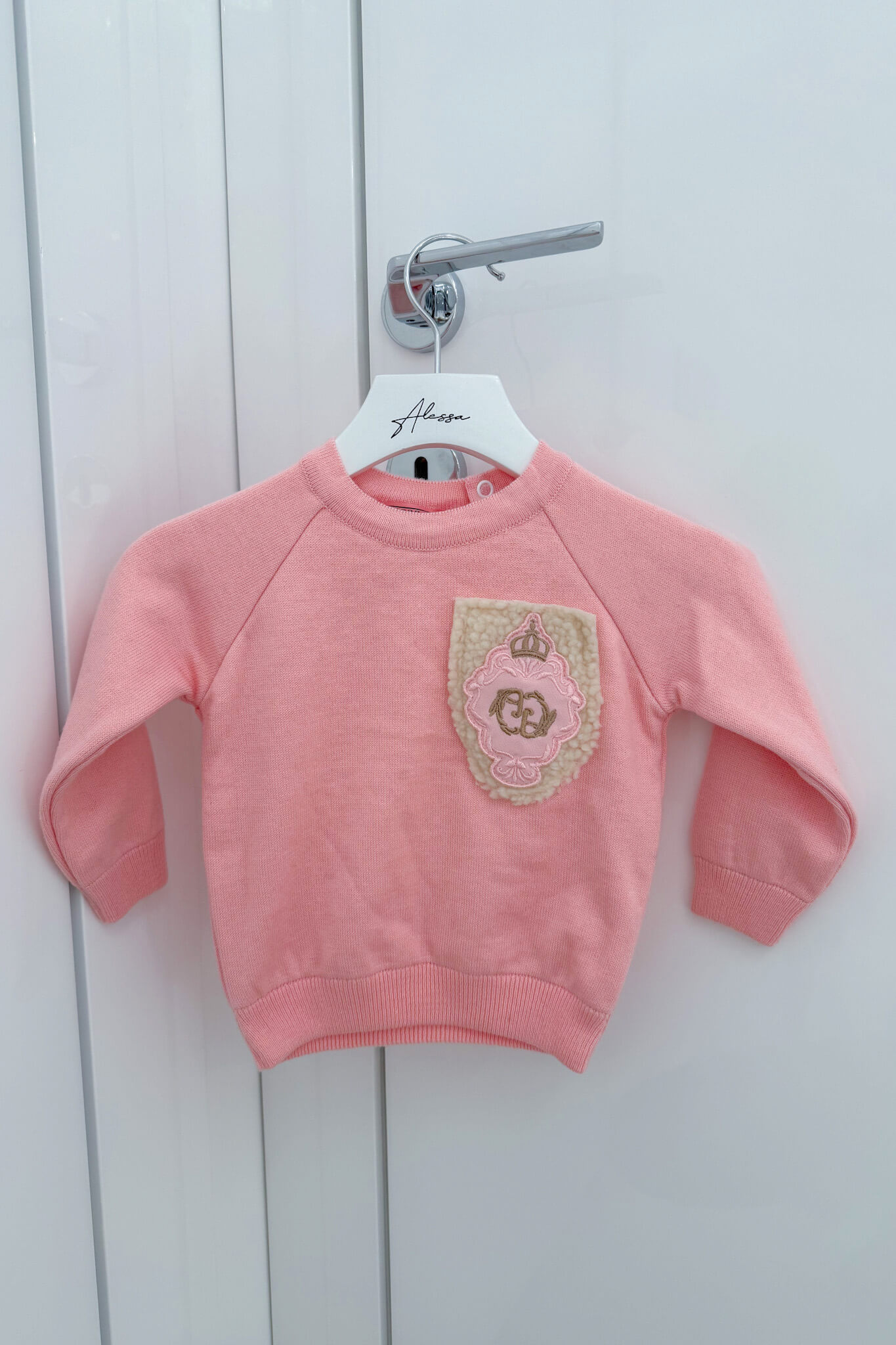 Luxury Classic Mini Pulover Tricotat - Pink - Imagine 11