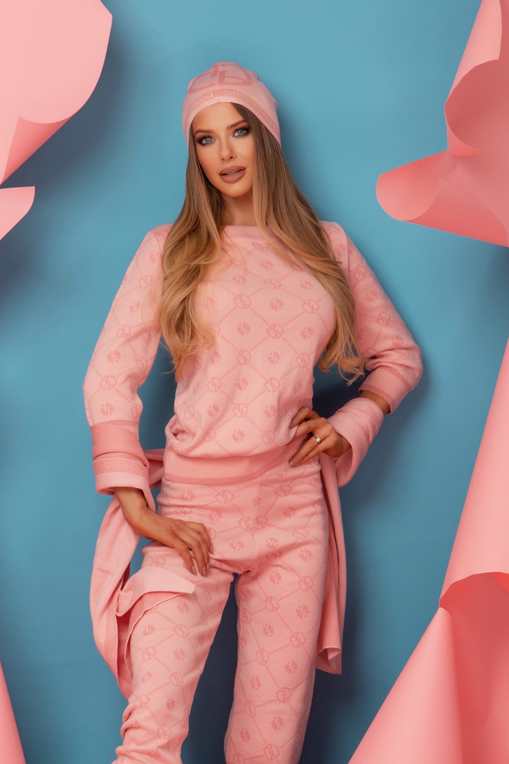 Alessa Religion Pulover Din Tricot cu Mânecă 3/4 - Sweet Pink - Imagine 14