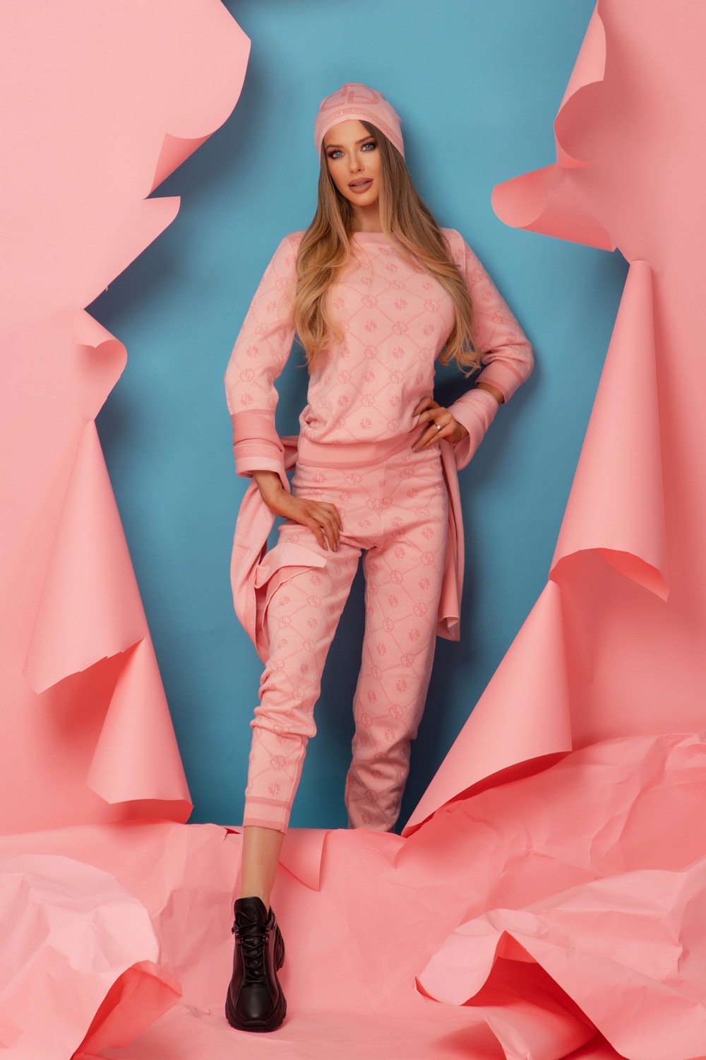 Alessa Religion Pantaloni Din Tricotaj - Sweet Pink - Imagine 11