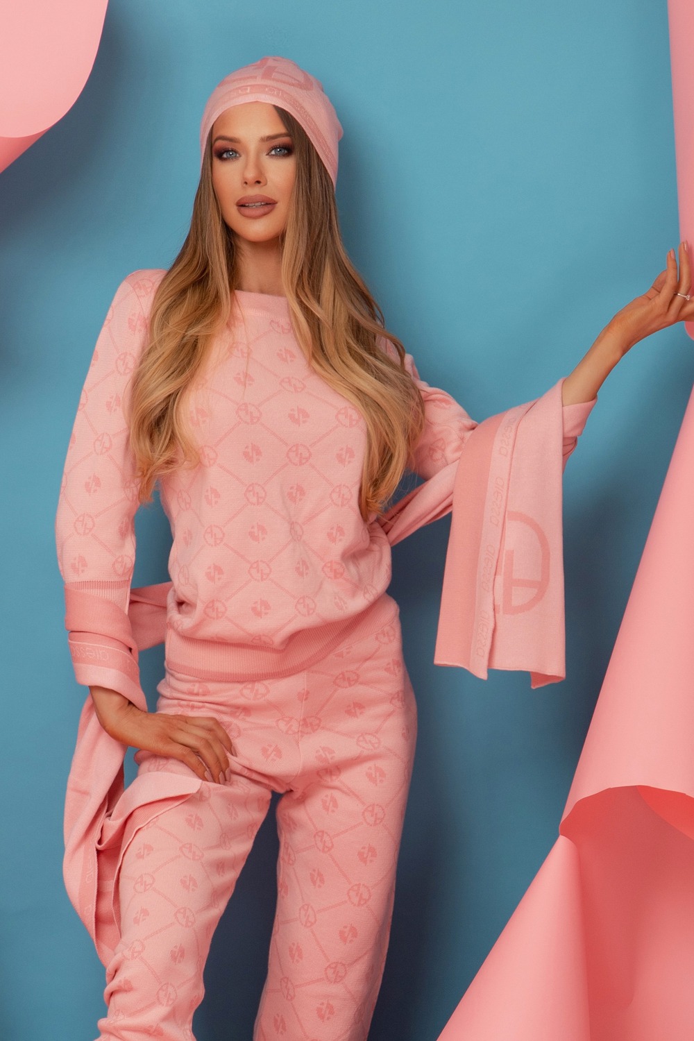 Alessa Religion Pulover Din Tricot cu Mânecă 3/4 - Sweet Pink - Imagine 12