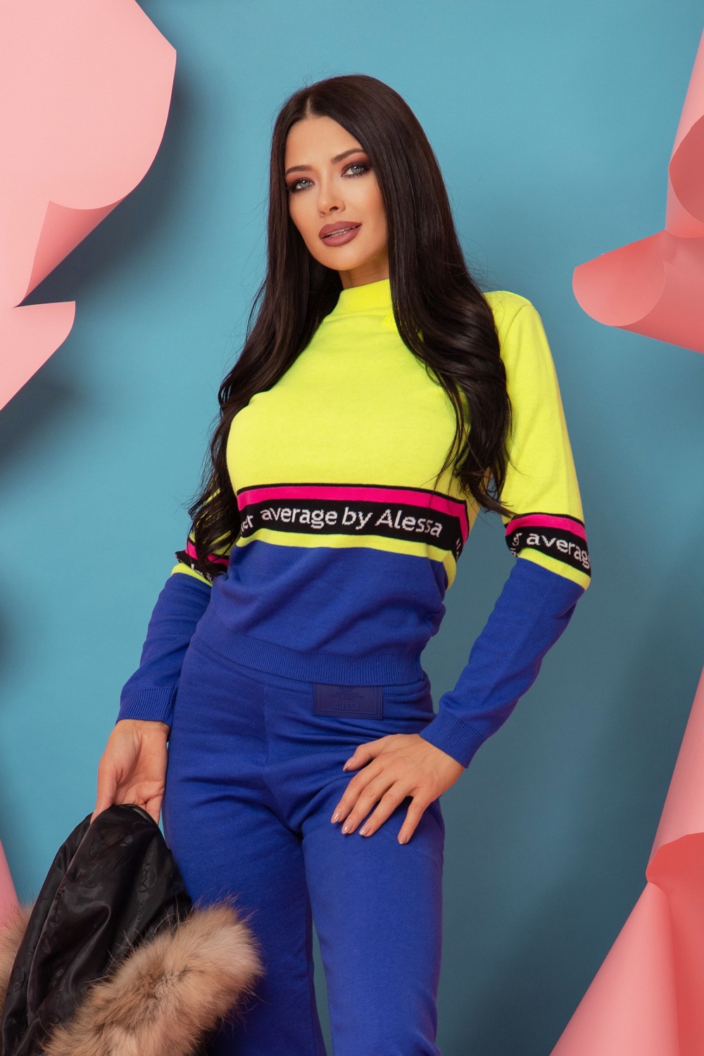 Heaven-like Pulover din Tricot - Galben Neon - Imagine 10