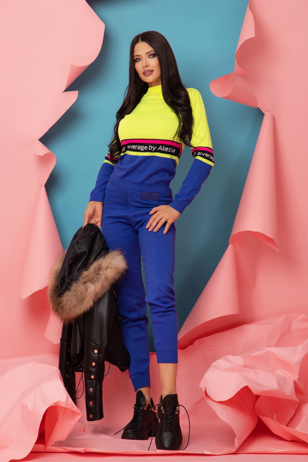 Heaven-like Pulover din Tricot - Galben Neon - Imagine 9