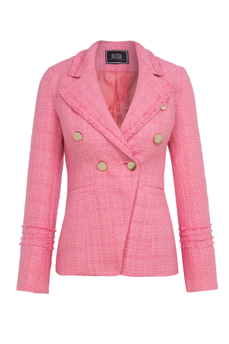 Miss Independent Sacou Din Buclă - Pink - Imagine 38