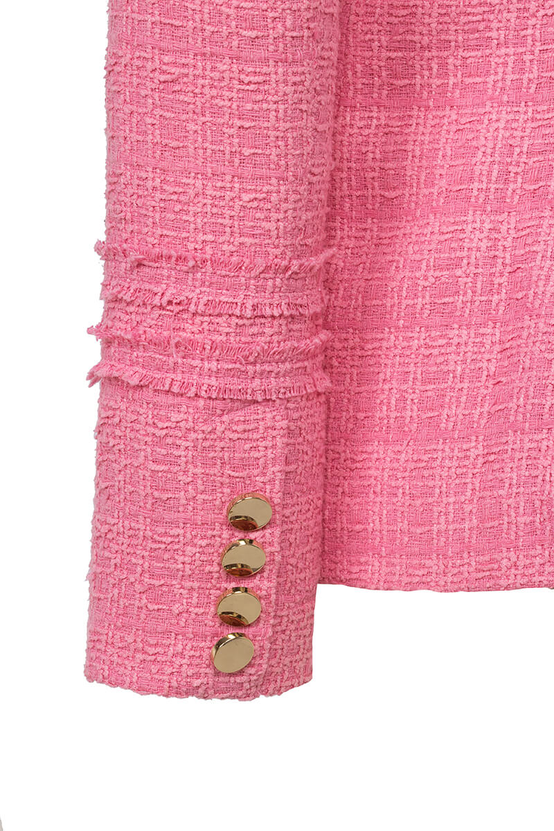 Miss Independent Sacou Din Buclă - Pink - Imagine 35