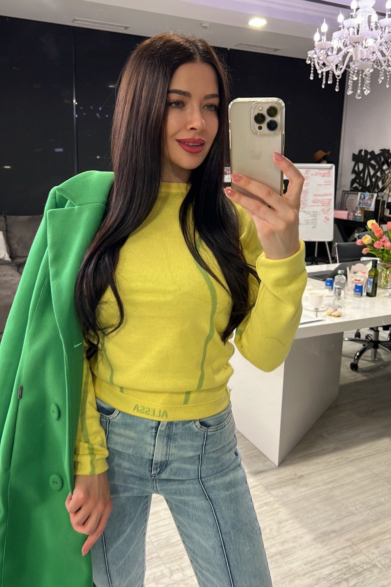 Alessa Hug Pulover Tricotat - Yellow - Imagine 7