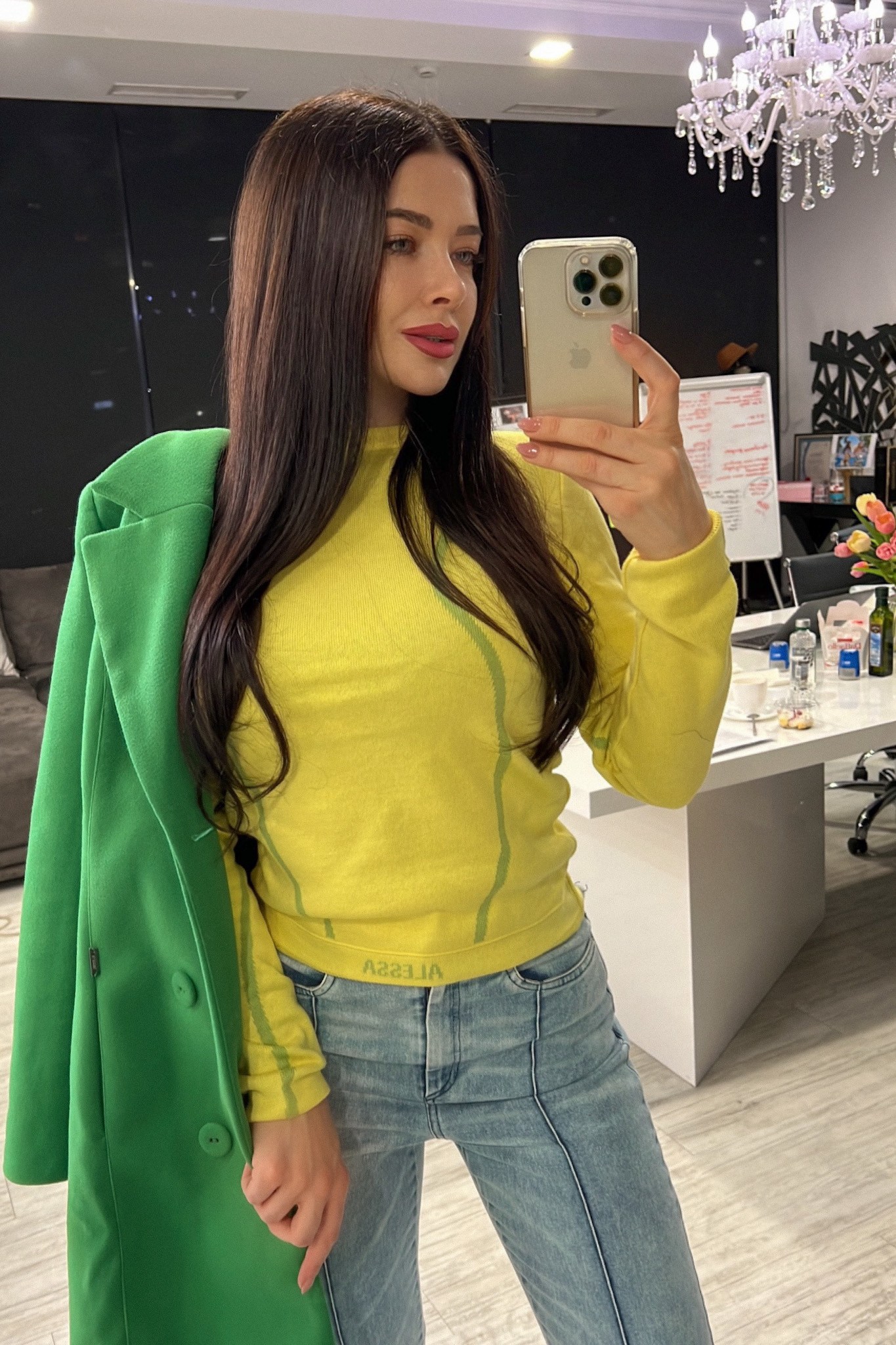 Alessa Hug Pulover Tricotat - Yellow - Imagine 9