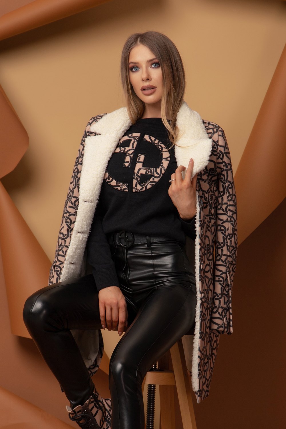 Alessa Luxury Logo Pulover Din Tricot - Negru - Imagine 9