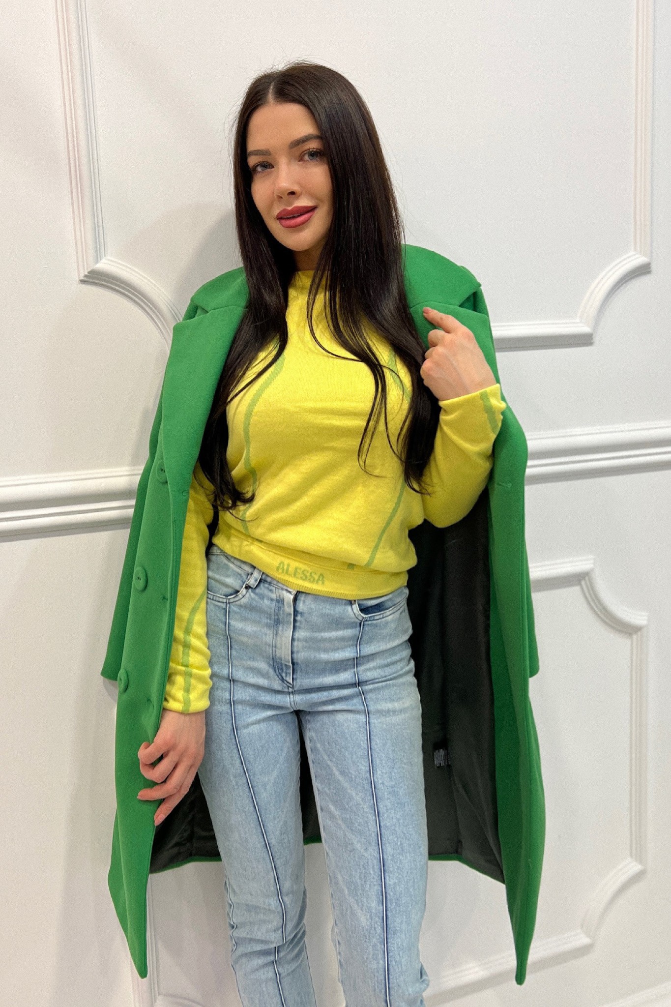 Alessa Hug Pulover Tricotat - Yellow - Imagine 10