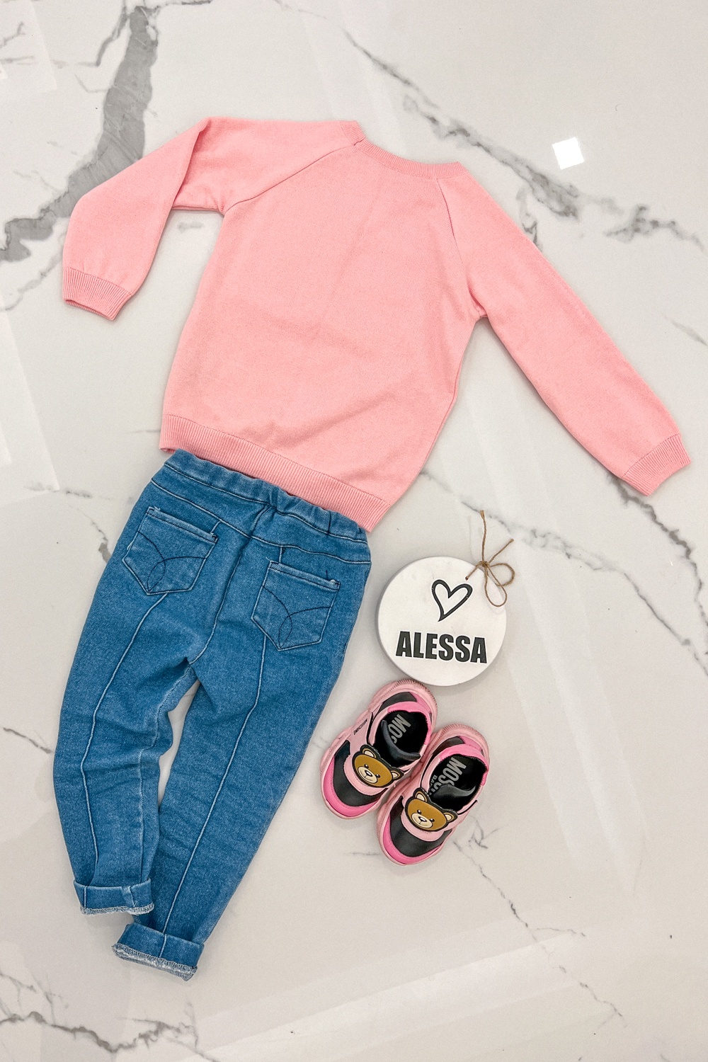 Bear Hug Mini Pulover Tricotat - Pink - Imagine 16