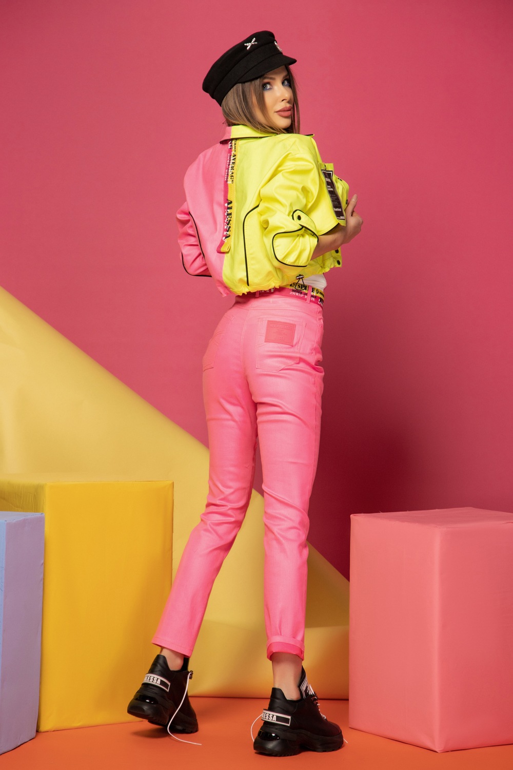 Spring Fever Jeans lungi - Neon Roz - Imagine 17