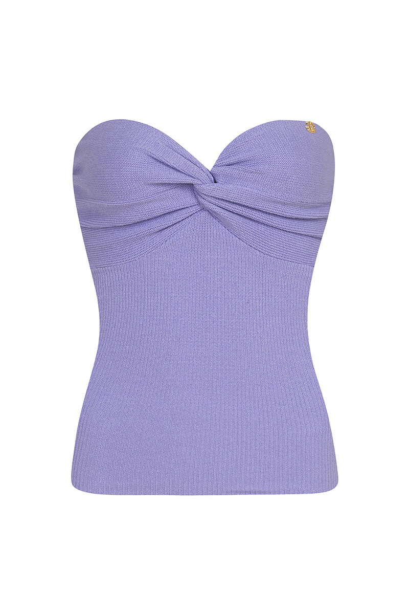 Reason To Smile Top Din Tricotat - Purple - Imagine 11