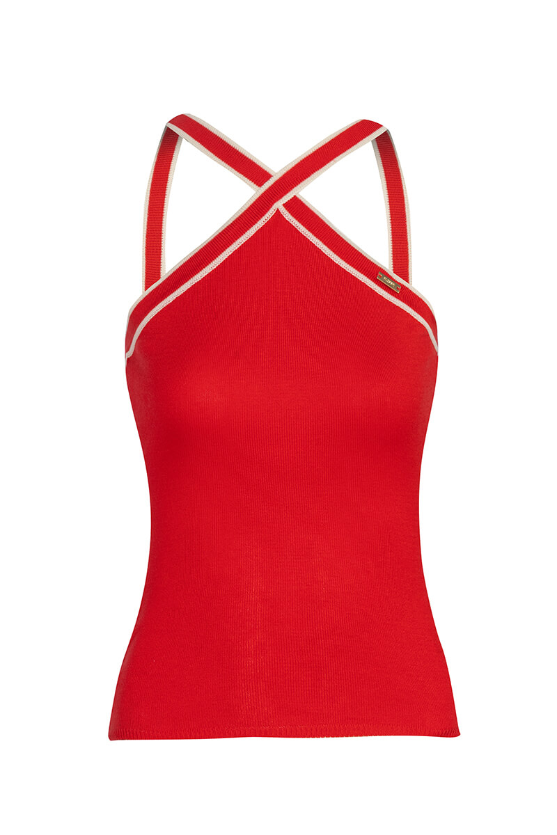Sophisticated Beauty Top Din Tricotaj - Red - Imagine 13