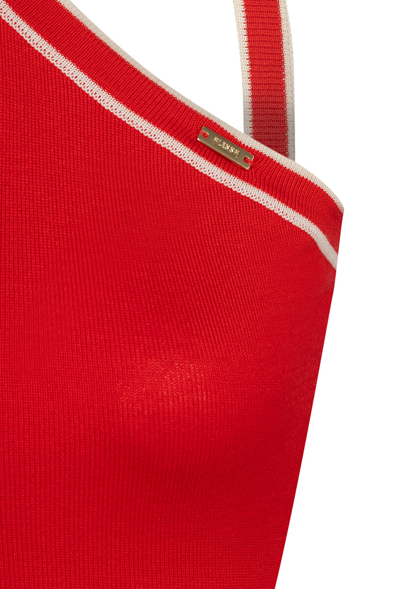 Sophisticated Beauty Top Din Tricotaj - Red - Imagine 14