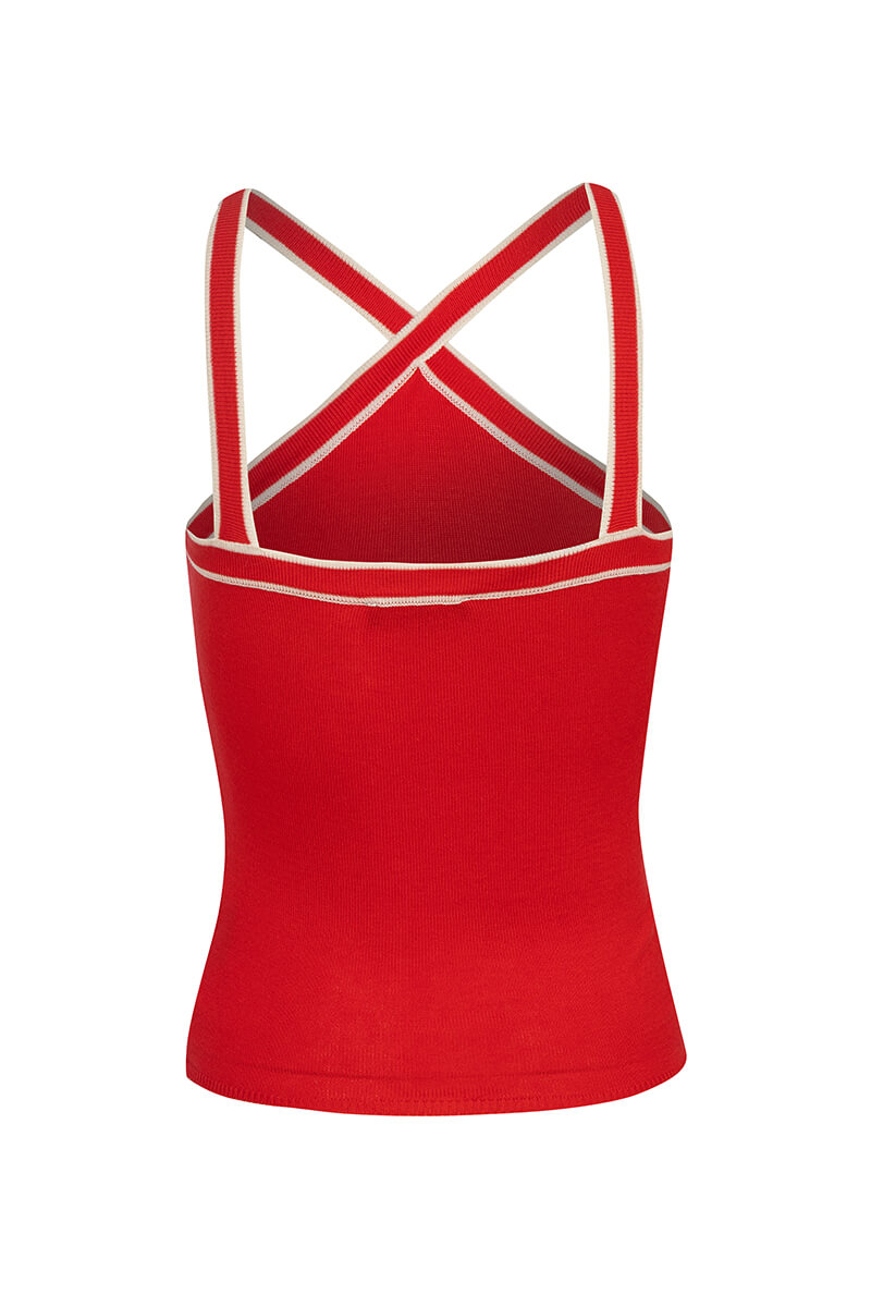 Sophisticated Beauty Top Din Tricotaj - Red - Imagine 21