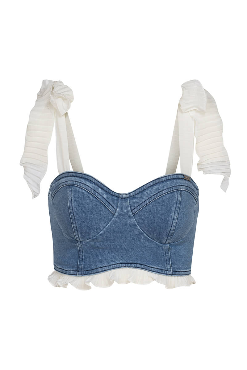 Beyond Allure Crop-Top Din Denim - Imagine 21