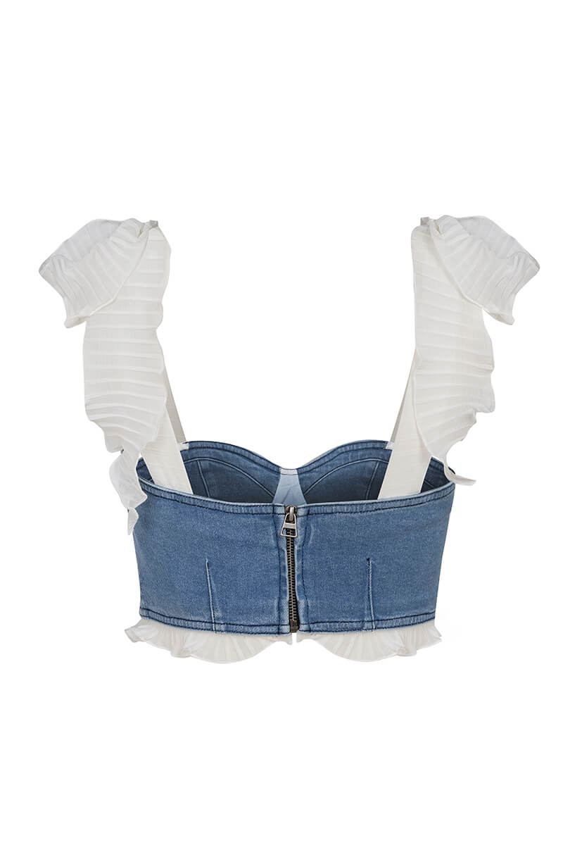 Beyond Allure Crop-Top Din Denim - Imagine 22