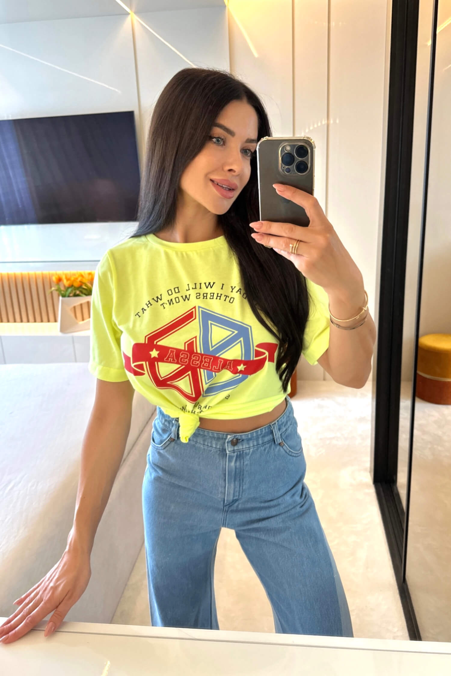 Summer Magic T-Shirt Din Bumbac - Neon Yellow - Imagine 6