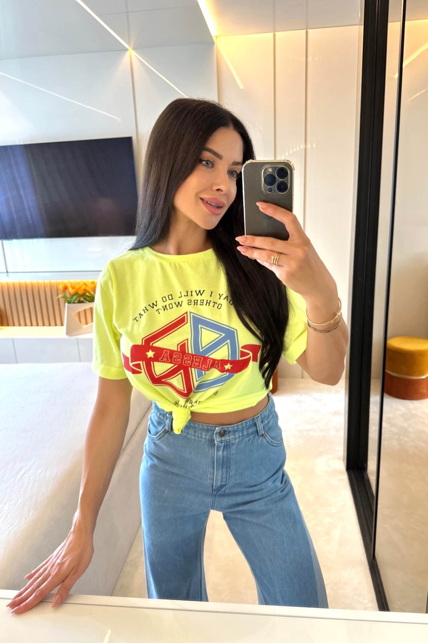 Summer Magic T-Shirt Din Bumbac - Neon Yellow - Imagine 5