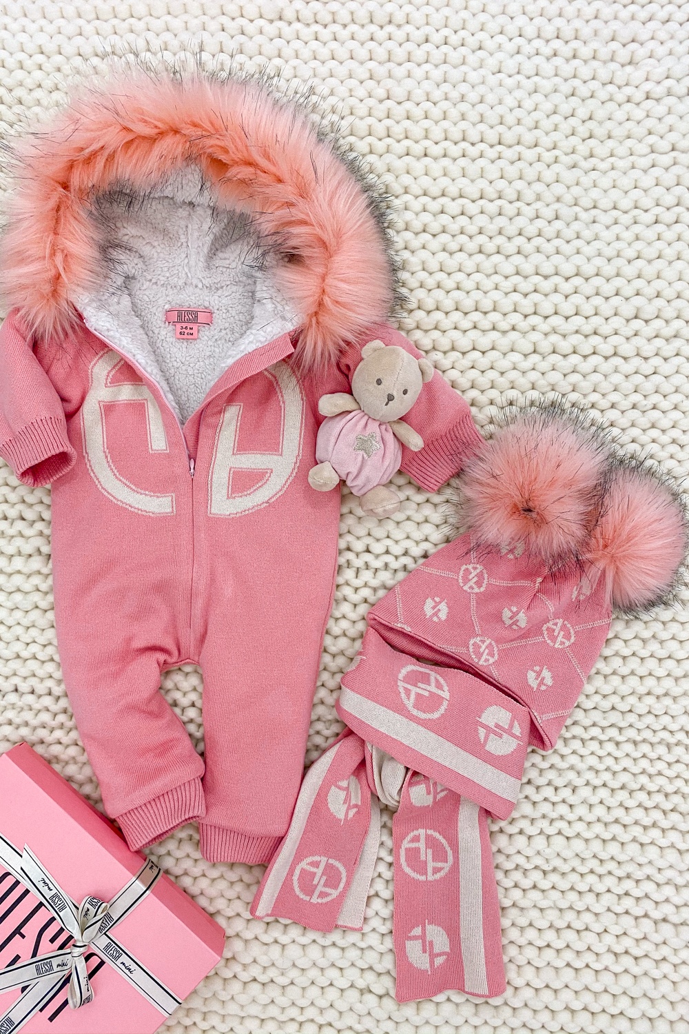 Alessa mini Combinezon din tricotaj pink - Imagine 11