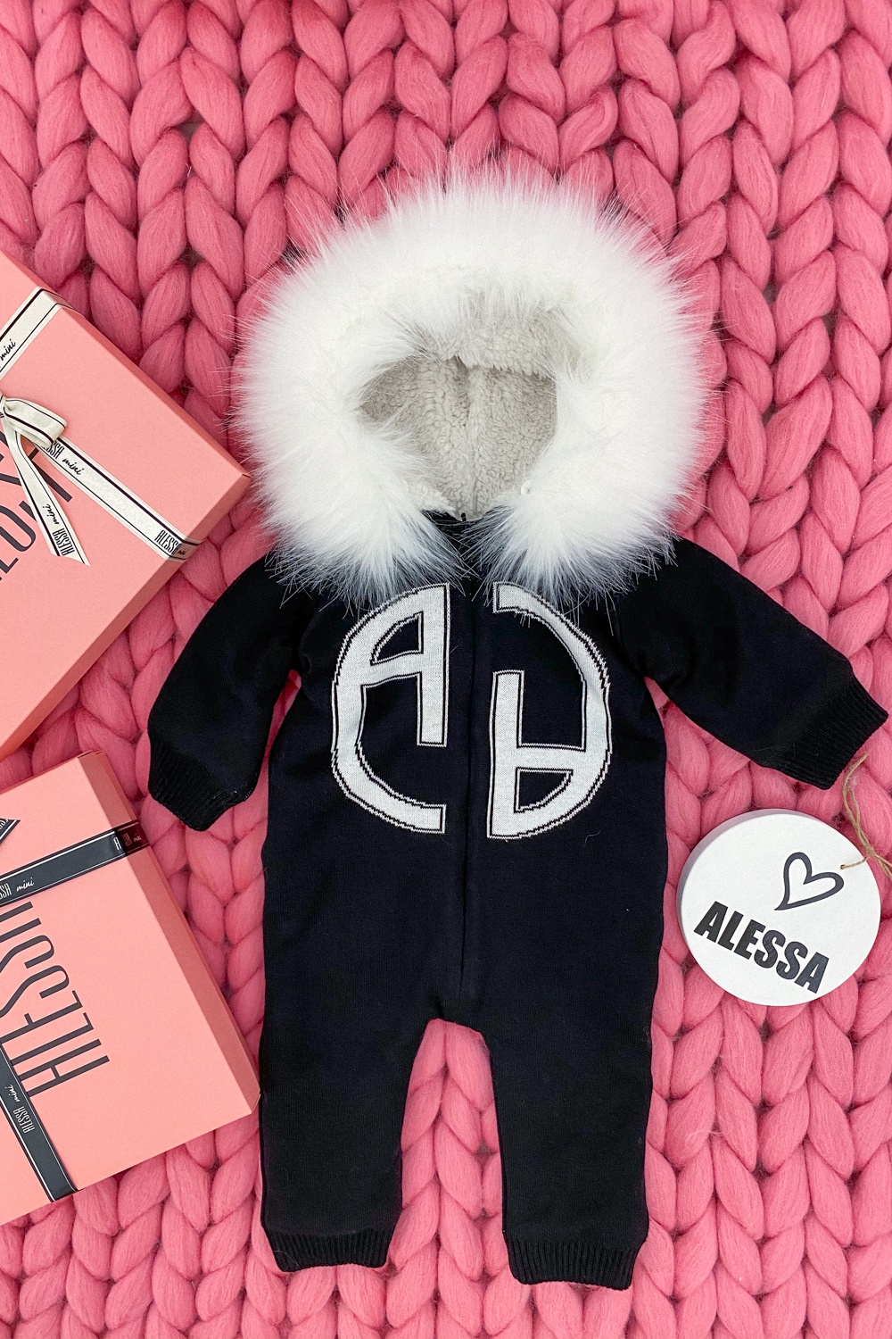 Alessa mini Combinezon din tricotaj - negru - Imagine 6
