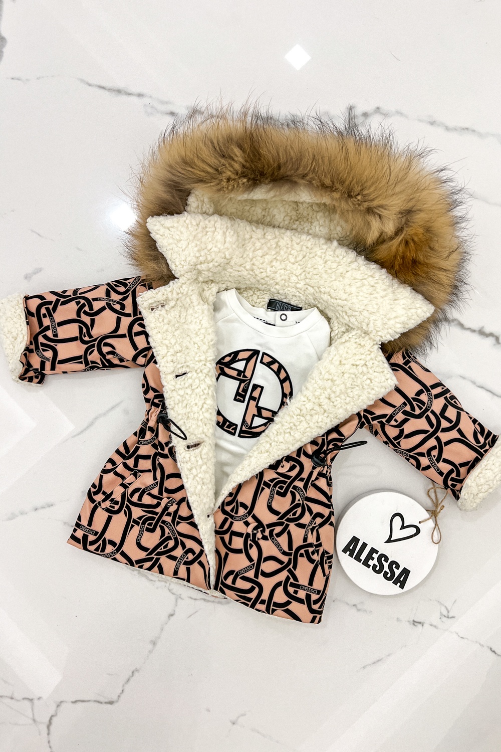 Alessa mini Luxury Karakul Parka - Imagine 20
