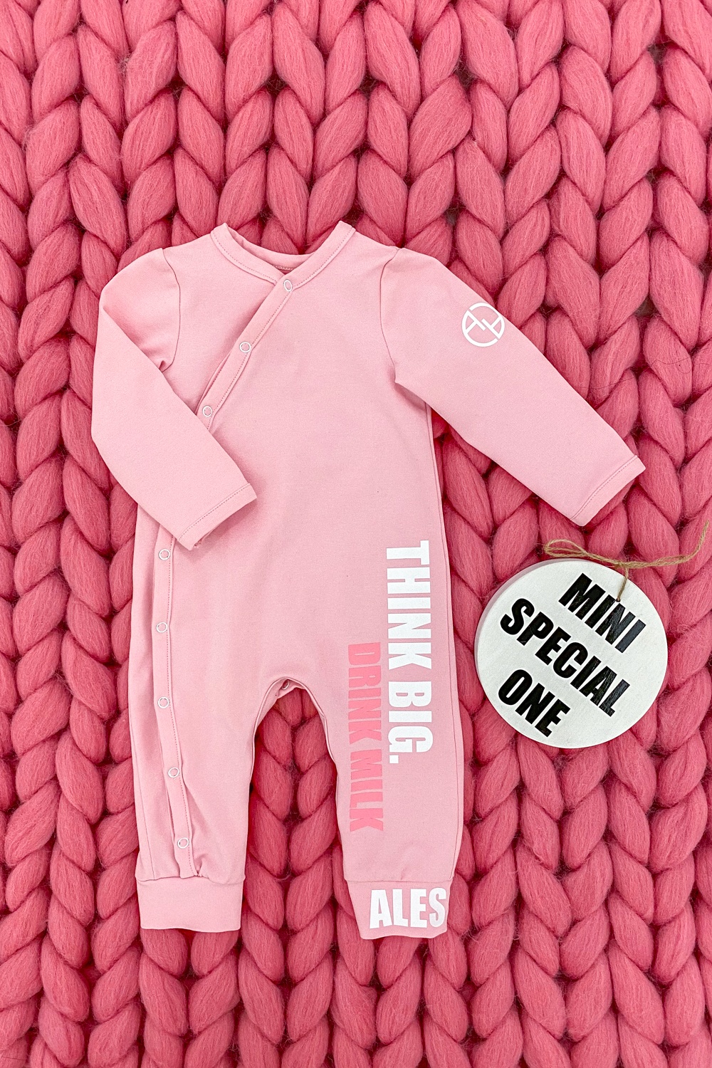 Think big drink milk Combinezon - pink - Imagine 10