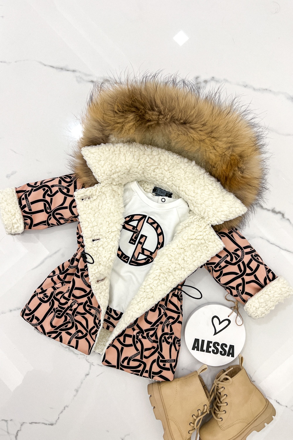 Alessa mini Luxury Karakul Parka - Imagine 16