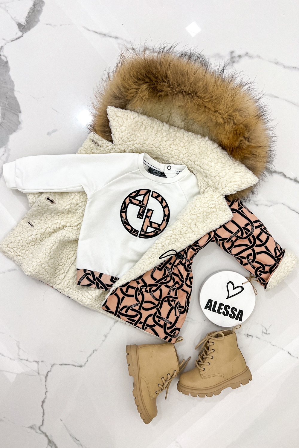 Alessa mini Luxury Karakul Parka - Imagine 23
