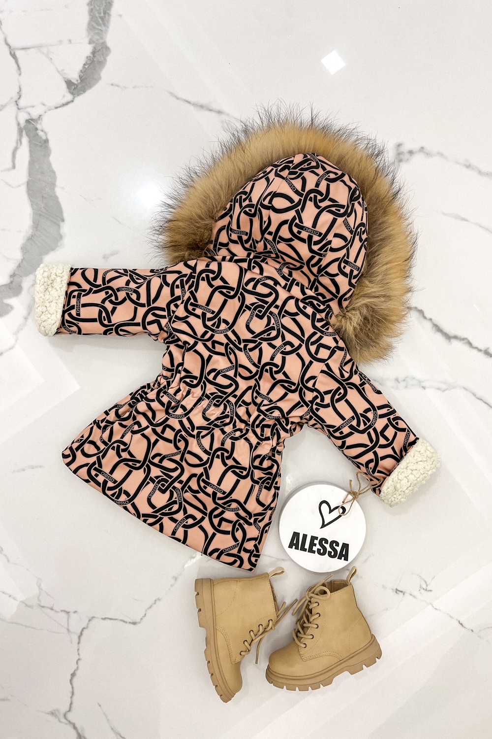 Alessa mini Luxury Karakul Parka - Imagine 15