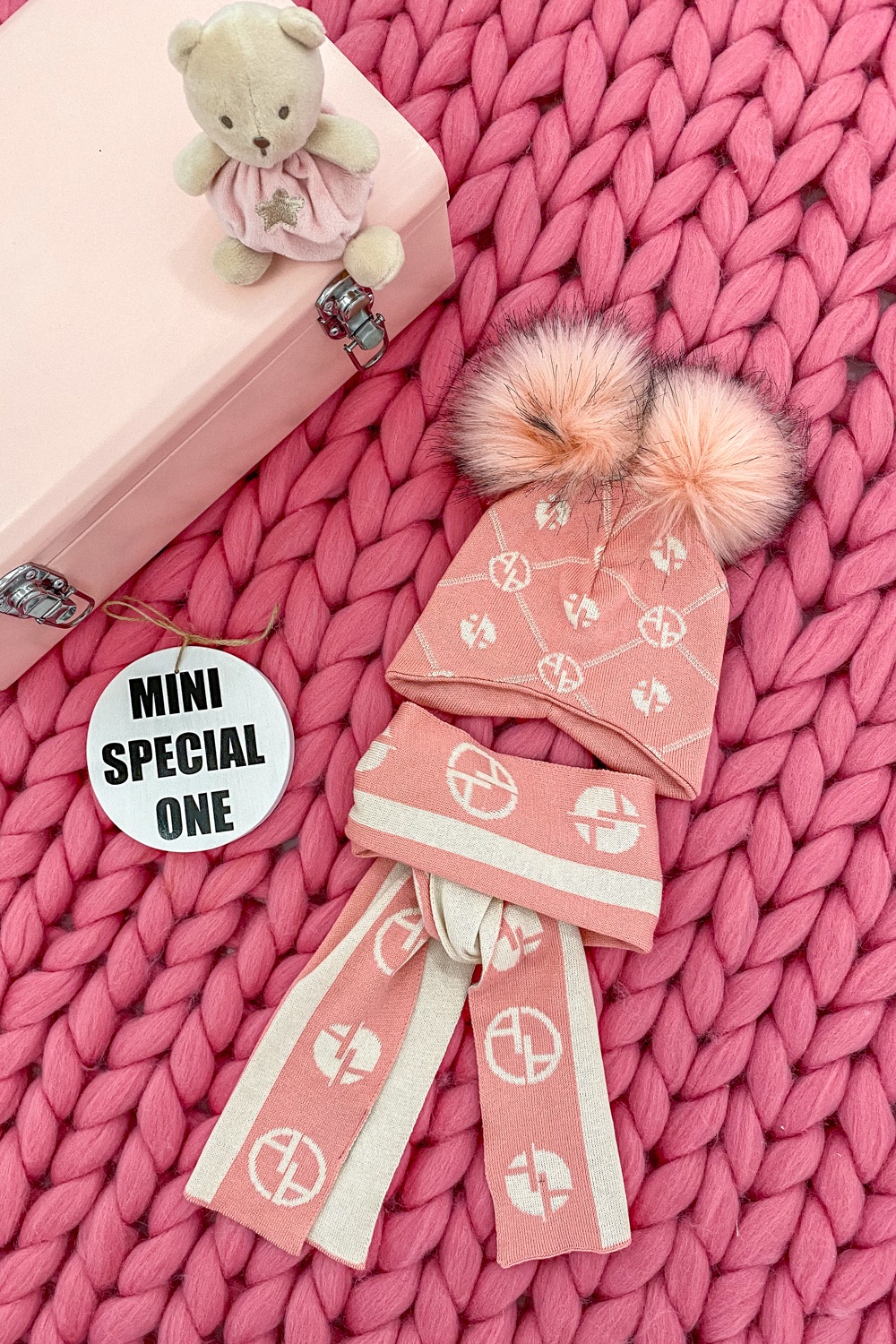 Alessa mini Religion Căciulă tricotată - pink - Imagine 10
