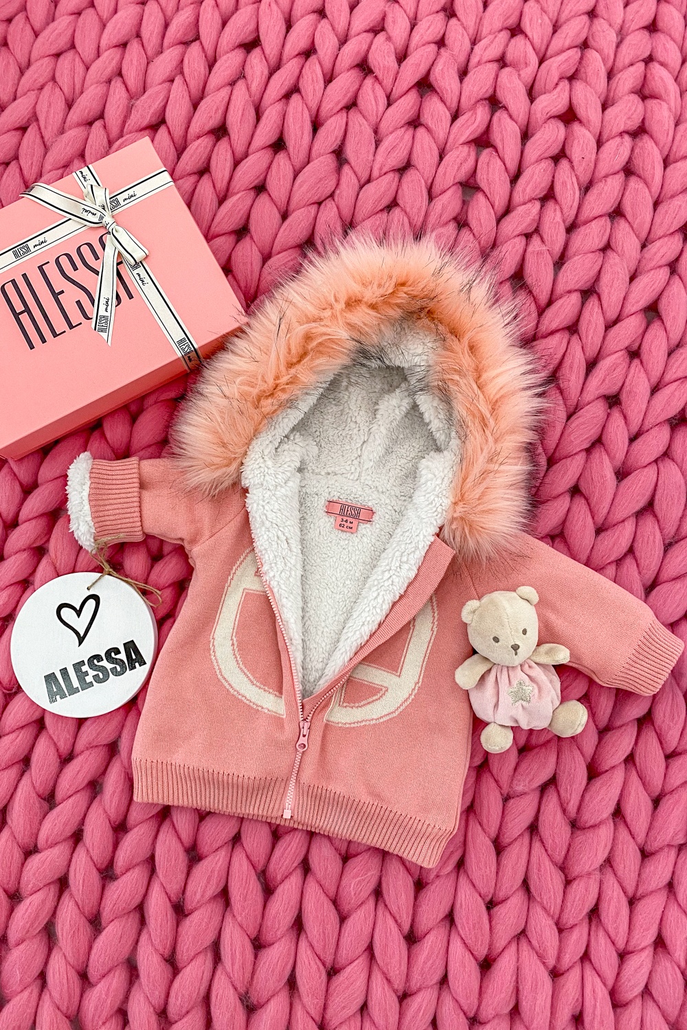 Alessa mini Jachetă tricotată - pink - Imagine 15