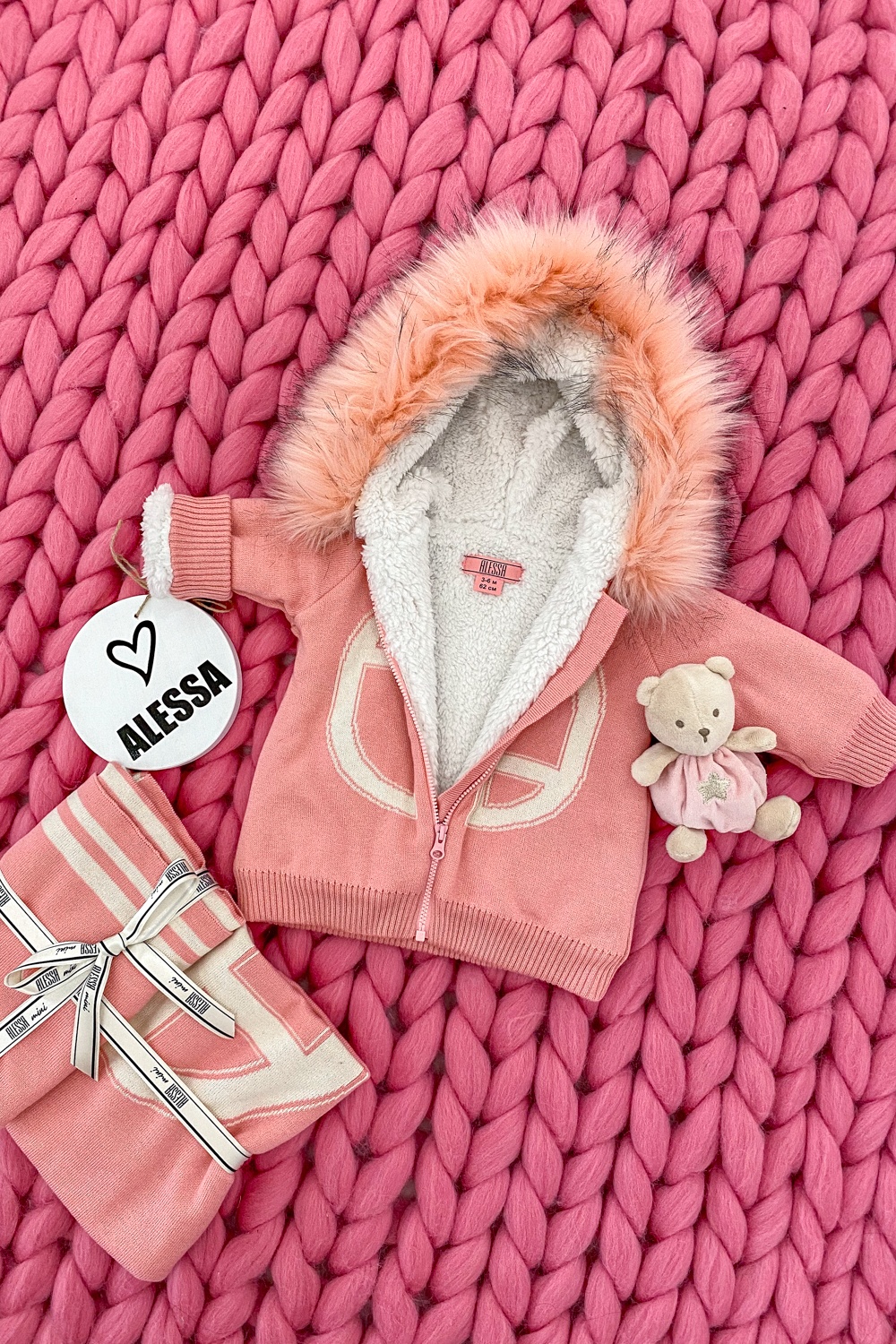 Alessa mini Jachetă tricotată - pink - Imagine 14