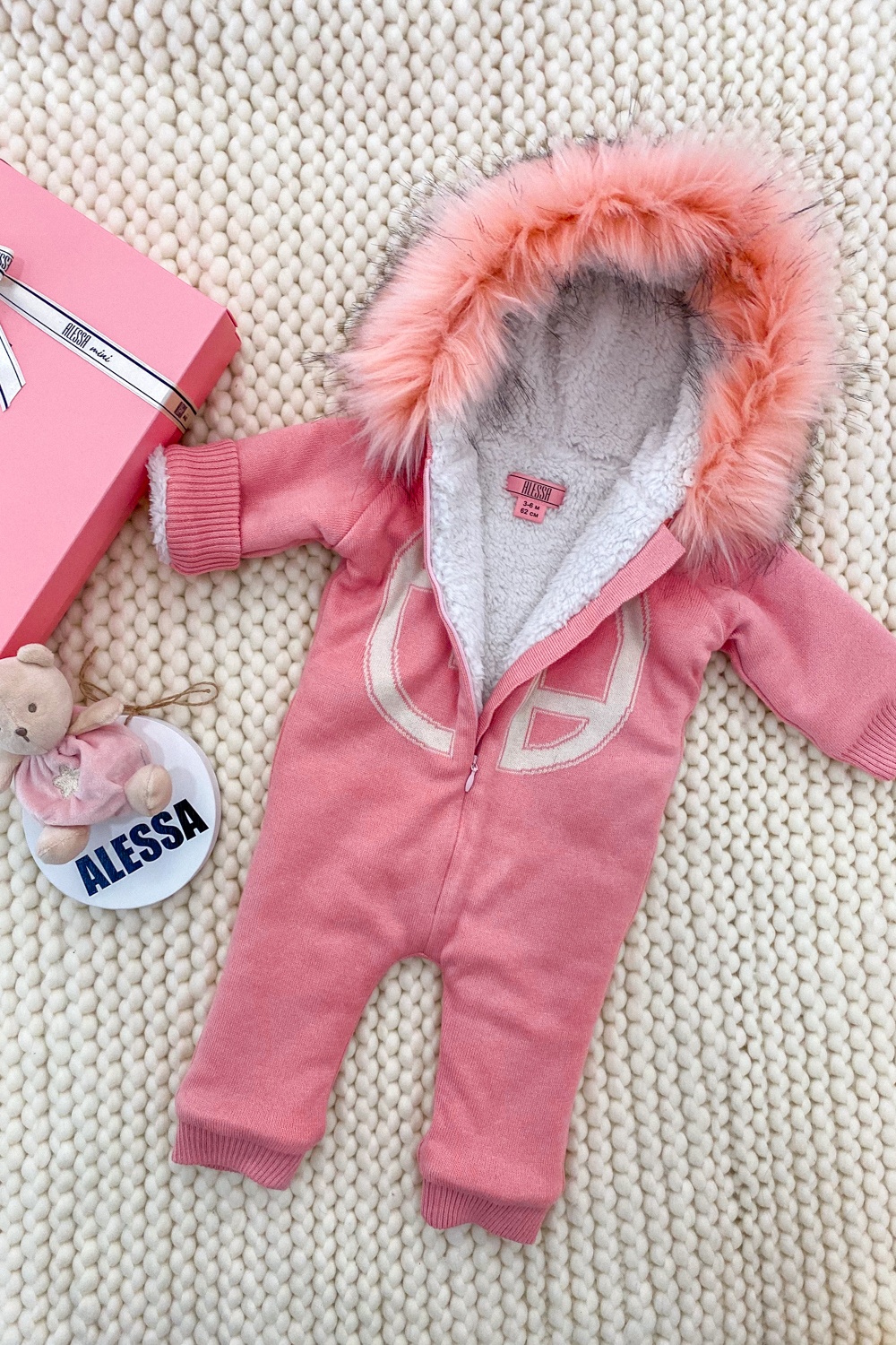 Alessa mini Combinezon din tricotaj pink - Imagine 13