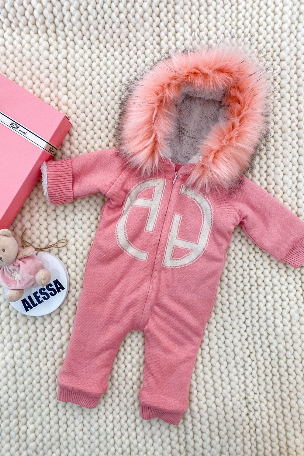 Alessa mini Combinezon din tricotaj pink - Imagine 14