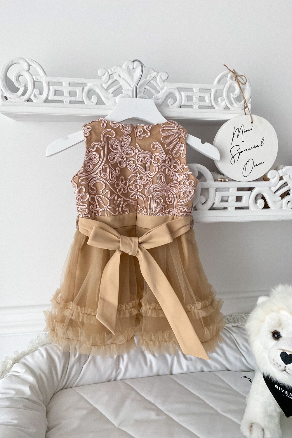 High Class Alessa mini Rochie din dantelă - Nude - Imagine 11