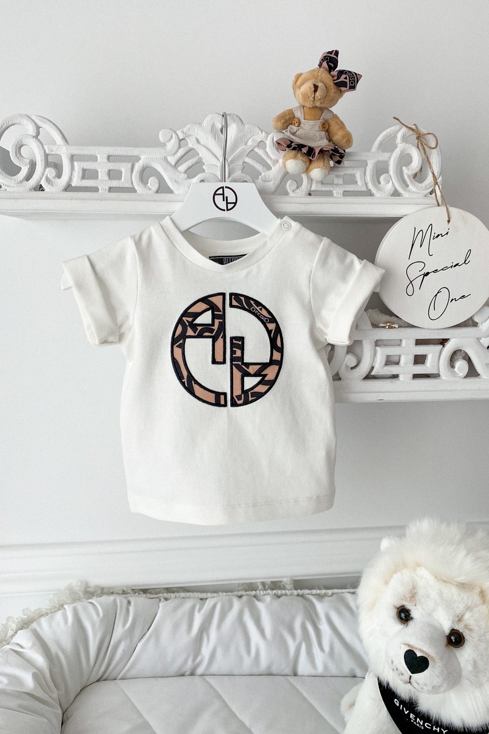 Alessa Luxury Logo mini T-Shirt - Ecru - Imagine 15