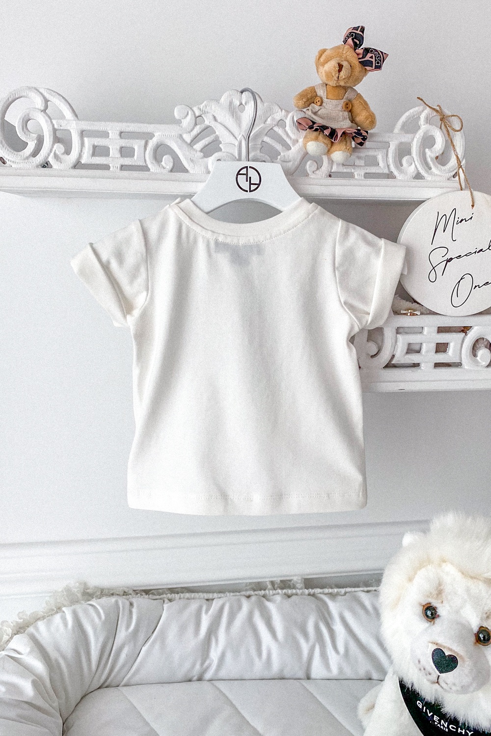 Alessa Luxury Logo mini T-Shirt - Ecru - Imagine 18