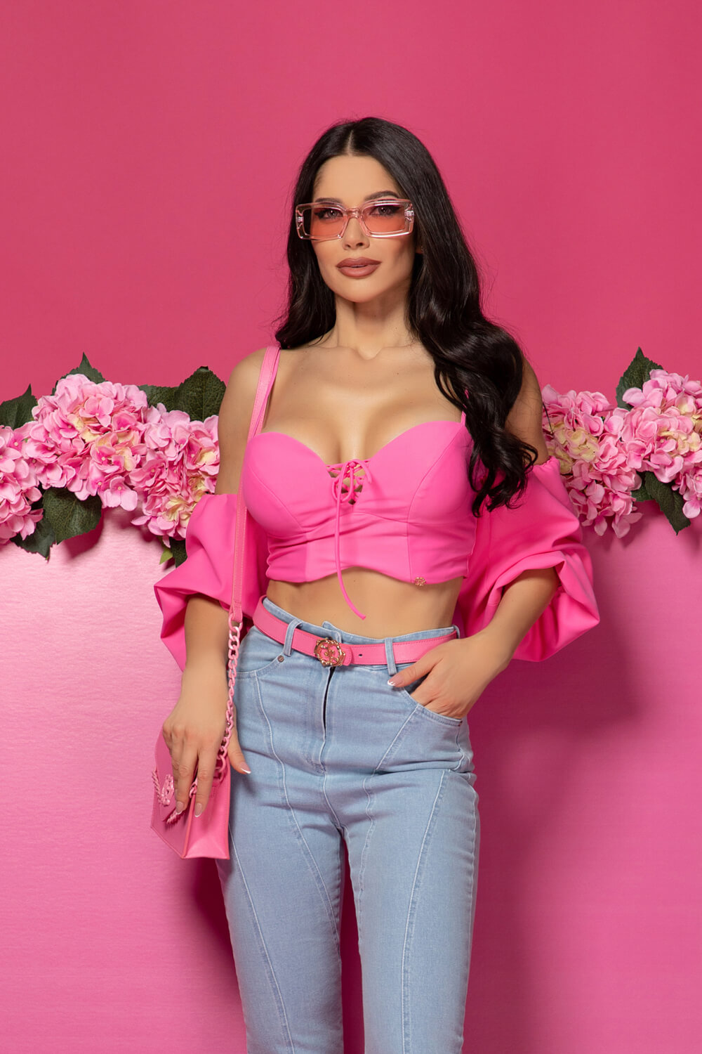 Trendy Thrills Crop-Top - Pink - Imagine 18