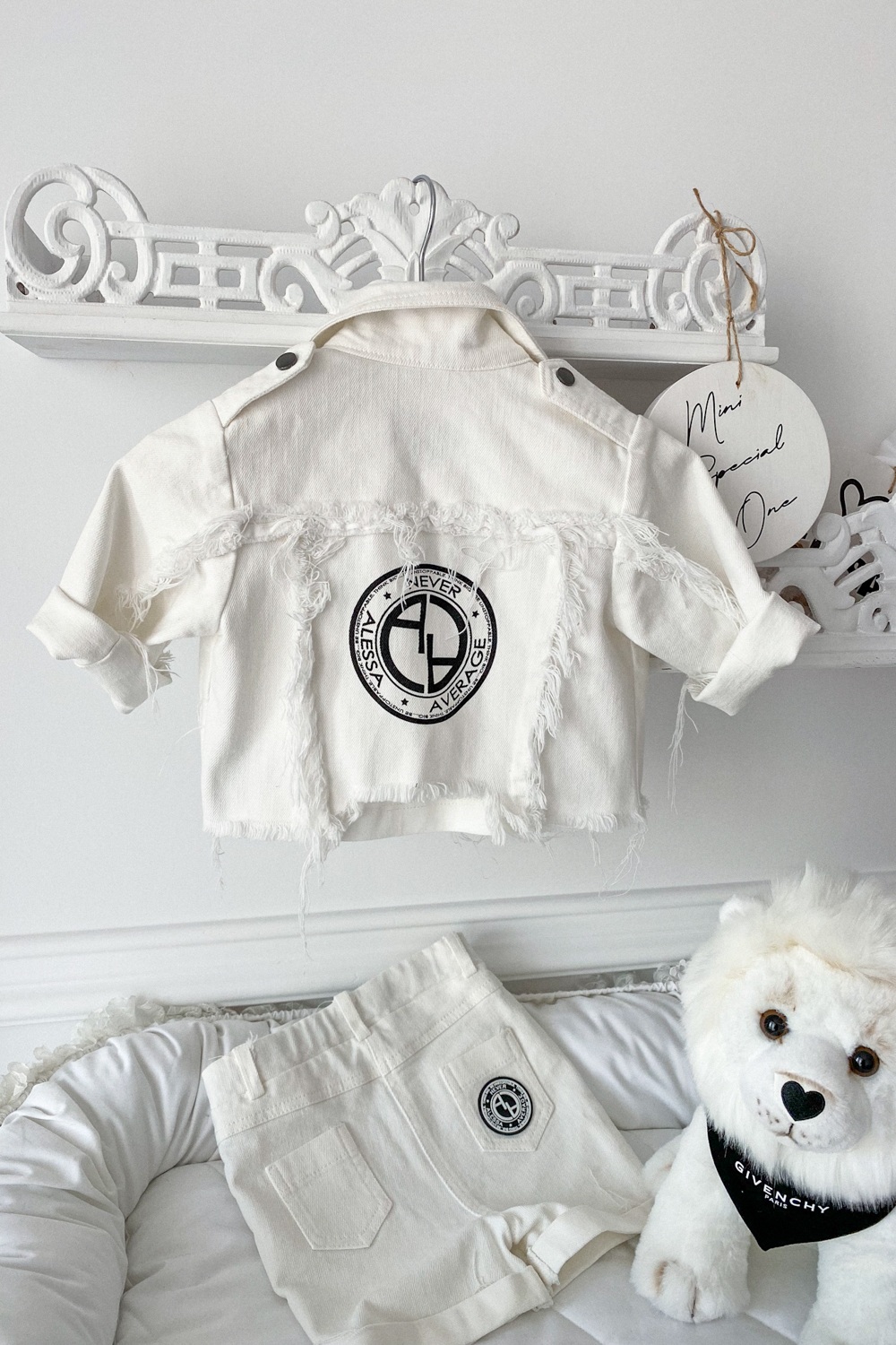 Feel This Moment mini Geacă din denim - ecru - Imagine 19