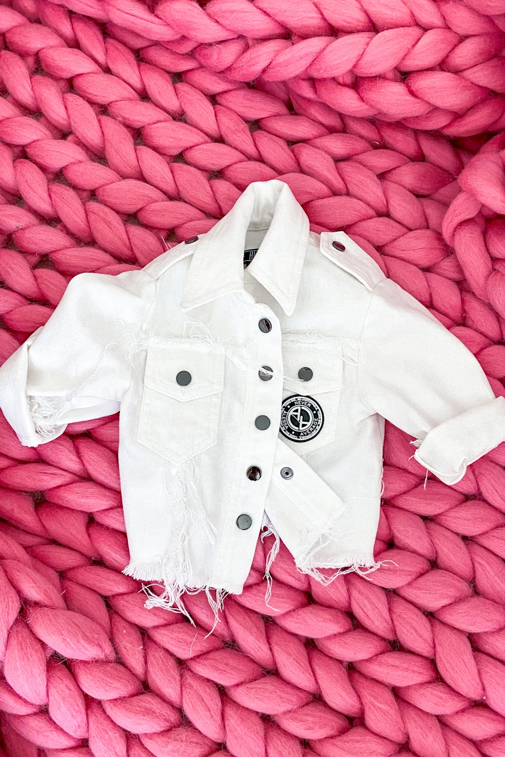 Feel This Moment mini Geacă din denim - ecru - Imagine 22