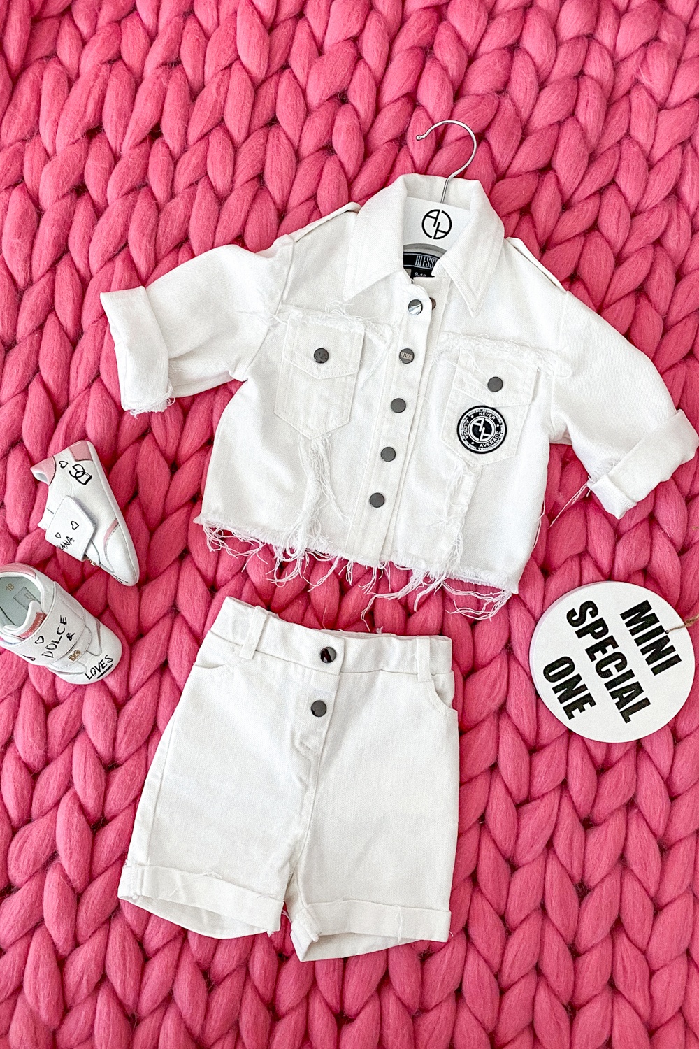 Feel This Moment mini Geacă din denim - ecru - Imagine 18