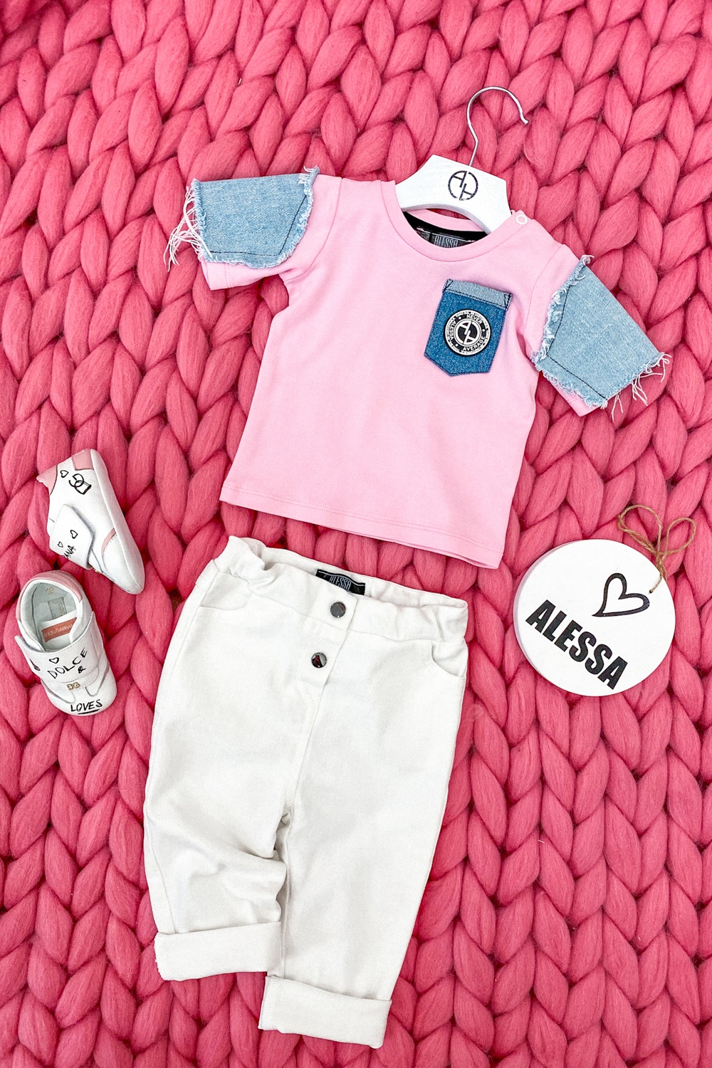 Alessa Mini Denim T-Shirt - Pink - Imagine 12