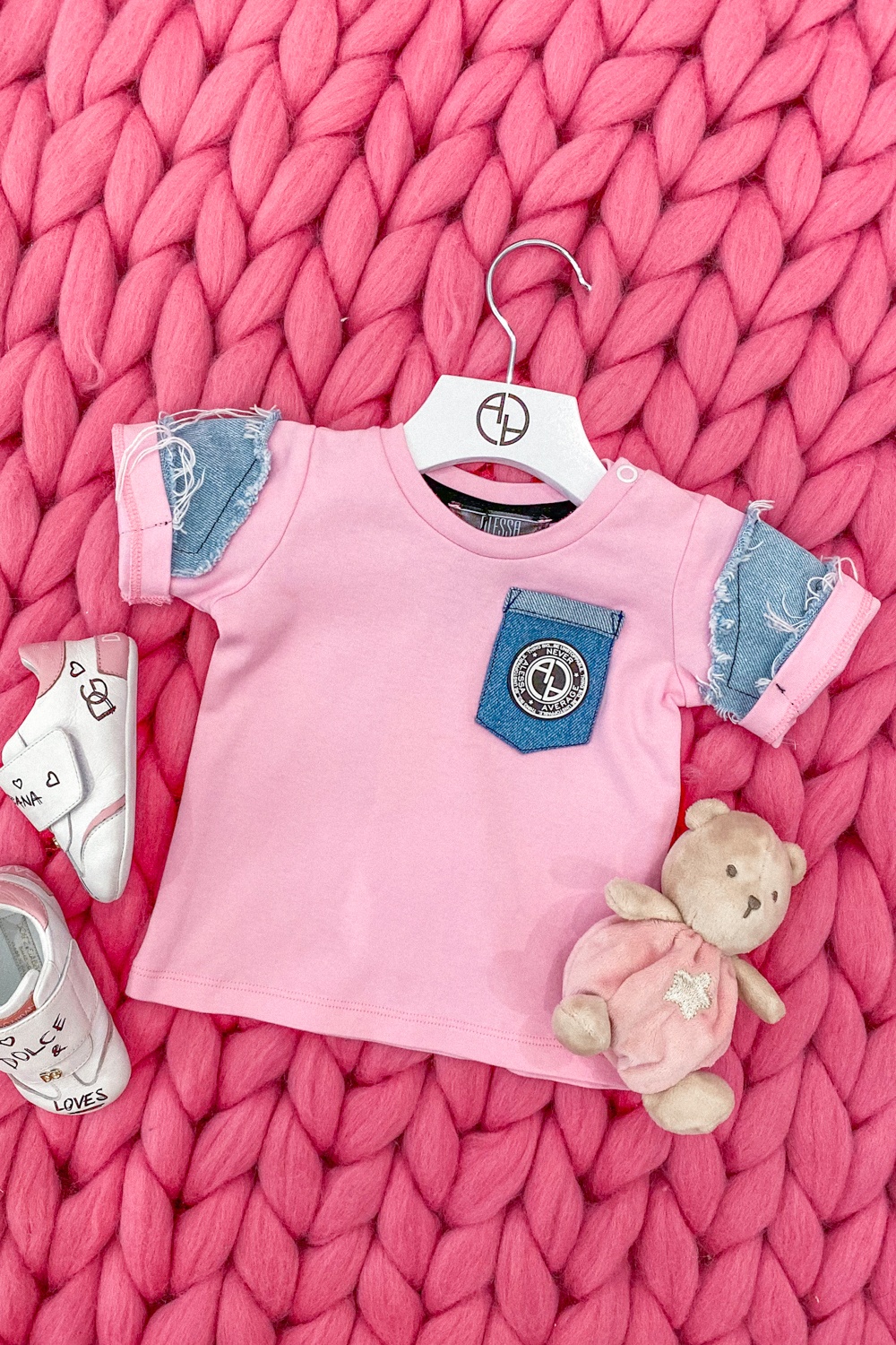 Alessa Mini Denim T-Shirt - Pink - Imagine 9