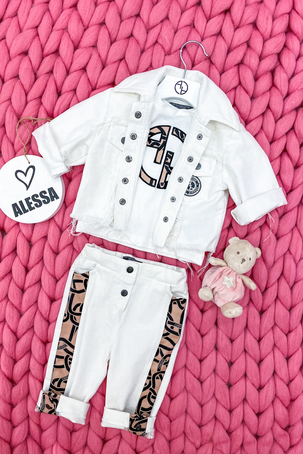 Feel This Moment mini Geacă din denim - ecru - Imagine 20